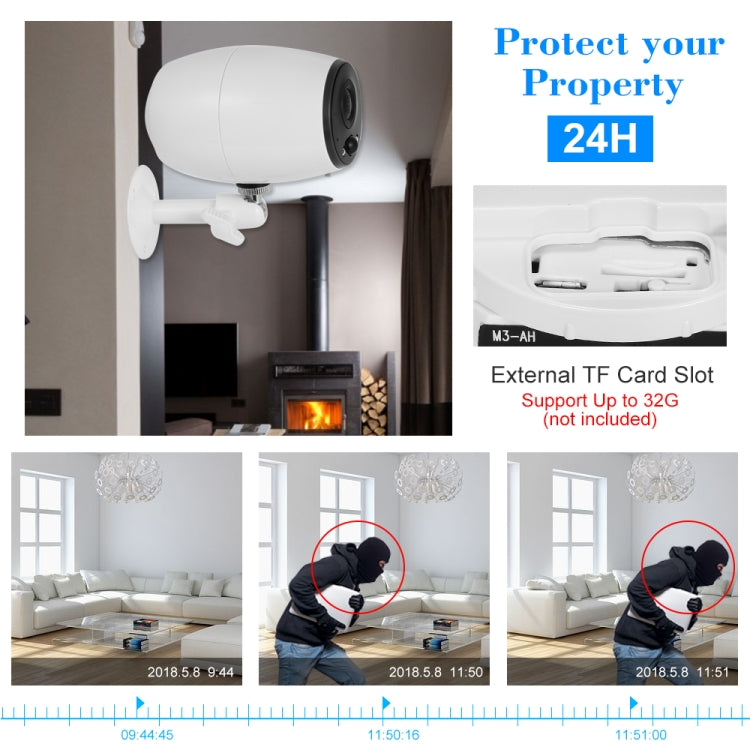 VESAFE VS-DC01 Security HD 720P Two-Way Audio Wireless Wifi IP Camera, Support Night Vision & PIR Detection & TF Card, IP54 Waterproof, VS-DC01 VESAFE VS-DC01 Security HD 720P Two-Way Audio Wireless Wifi IP Camera, Support Night Vision & PIR Detection & TF Card, IP54 Waterproof, VS-DC01